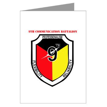 9CB - M01 - 02 - 9th Communication Battalion with Text - Greeting Cards (Pk of 20)
